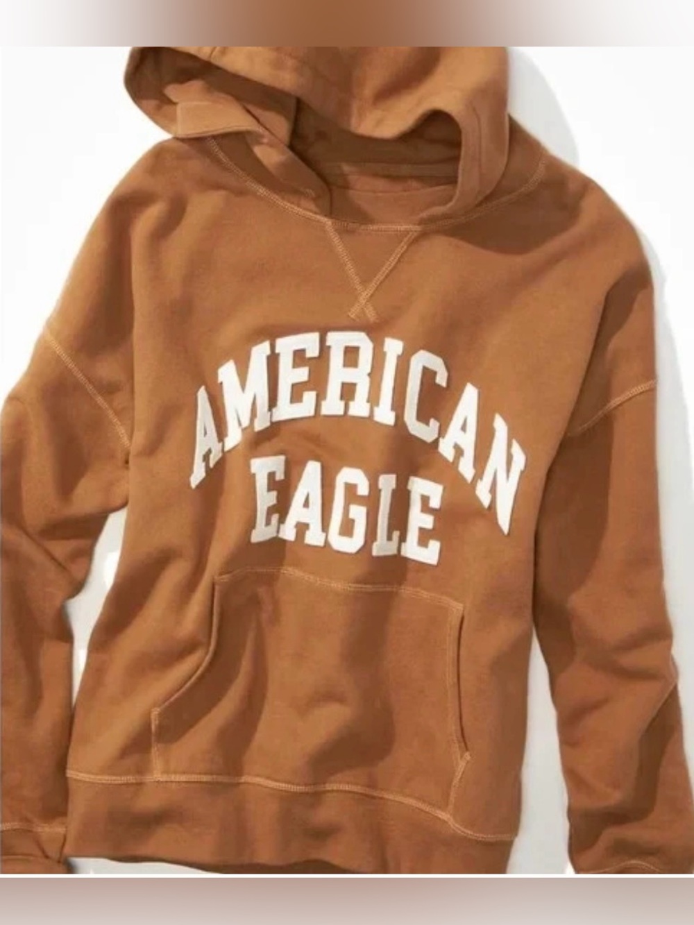 American Eagle Outfitters Men's Hooded Sweatshirt - Brown #1821
